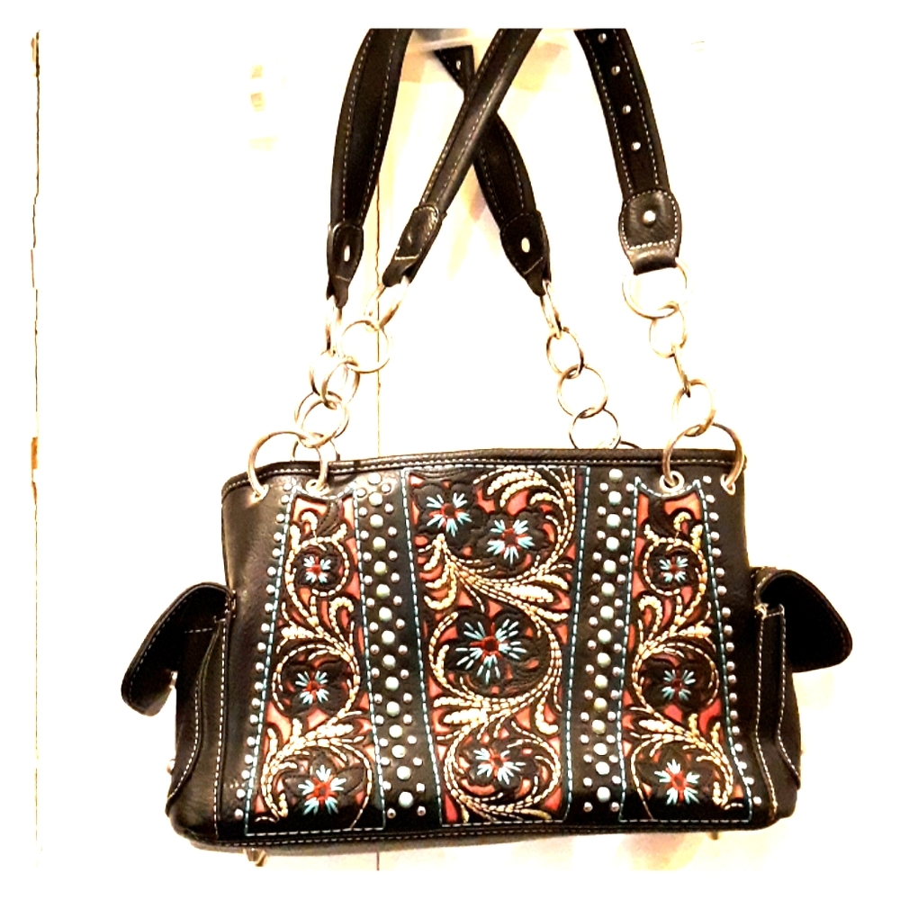 P & G Conceal and carry embellished handbag